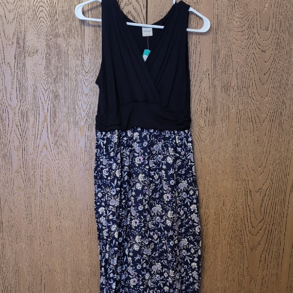 Floral Black Dress